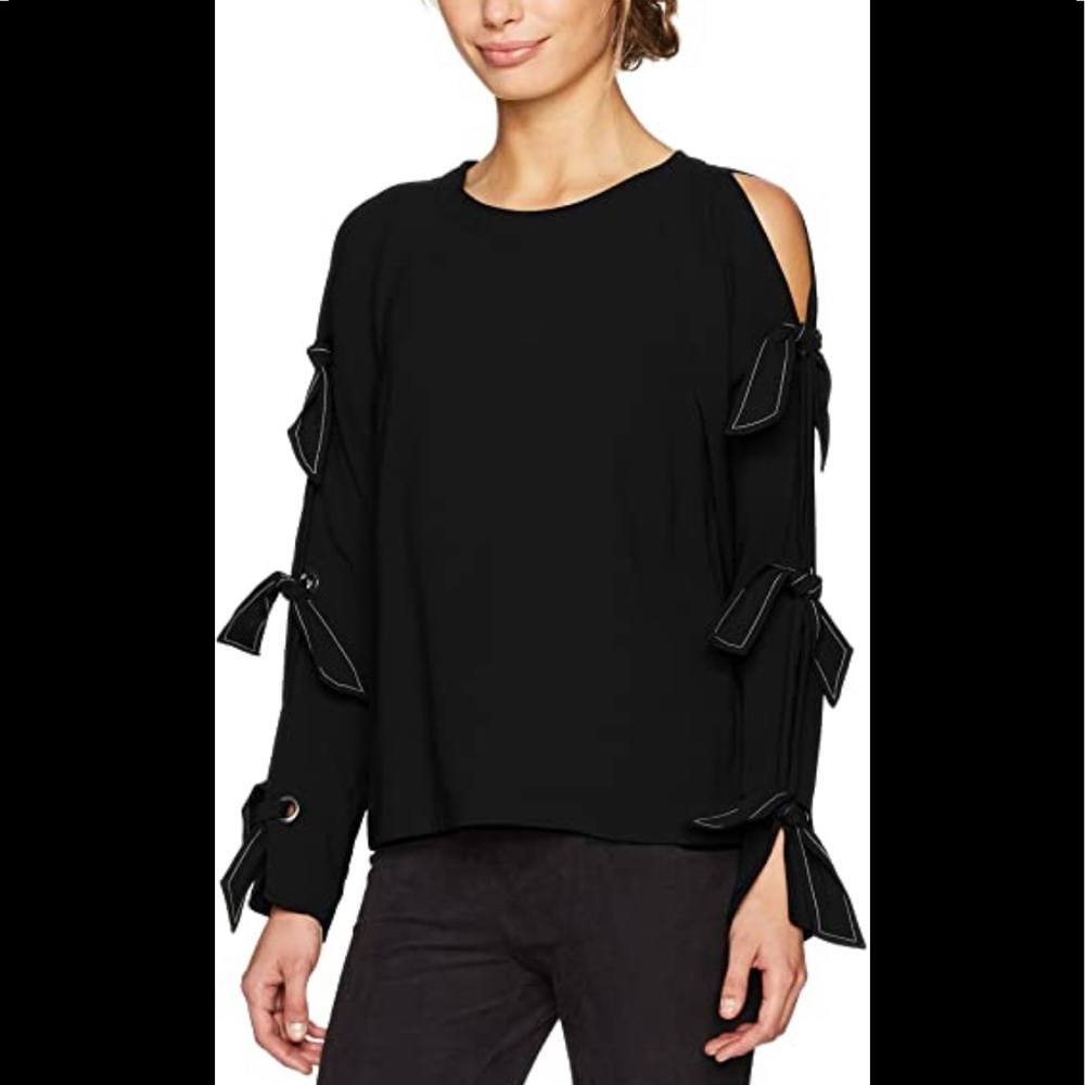 NWT‼️ BCBGMaxAzria “HAYDIN” Top Black -XXS
